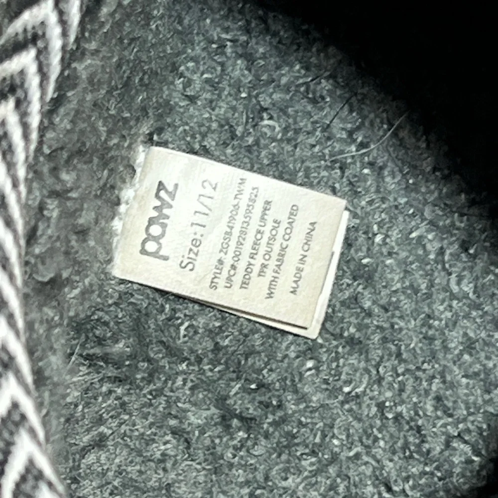 Pawz Cozy Gray Slipper Shoes kids 11/12 NWOT